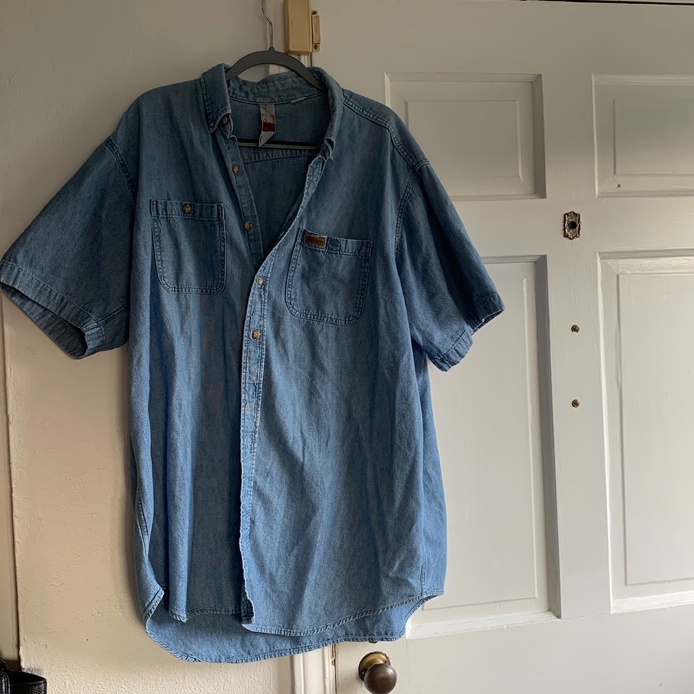 Carhartt denim short sleeve shirt